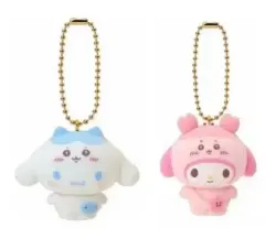 サンリオ ちいかわ ちいかわ フロッキーキーホルダー ハチワレ シナモロール マイメロディ カニ