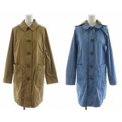 マッキントッシュフィロソフィー MACKINTOSH PHILOSOPHY ステンカラーコート ロング丈 リバーシブル 36 ベージュ 青 ブルー H5A14-523-50 /AN23