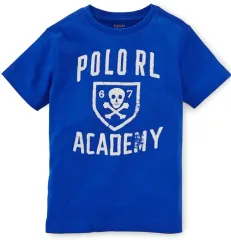 NEW 95 POLO RALPH LAUREN(ポロラルフローレン) アカデミースカル ヴィンテージブロックパッチ Tシャツ