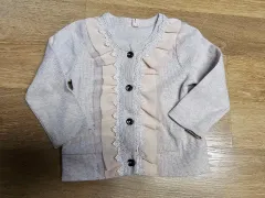 キッズ レース フリル カーディガン 80