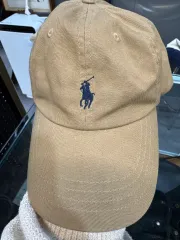 ポロラルフローレン ベイジ コットン ベースボールキャップ ほぼ新品