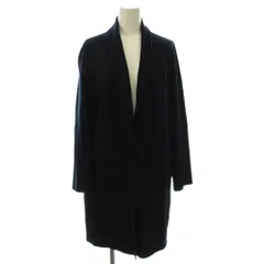 インディヴィ INDIVI ロングジャケット 上着 38 ネイビー 無地 ショールカラー 長袖 /JP