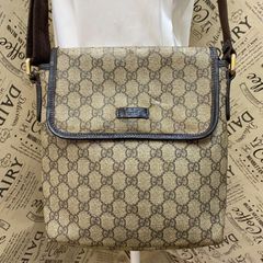 グッチ ハンドバッグ GGスプリーム スクエアトート 91249 ブラウン