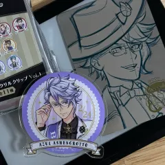 ツイステッドワンダーランド アズール・アーシェングロット アクリル バッジ グリッター カード