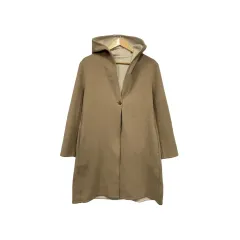 UNIQLO Japan ベージュ フード Single Long コート