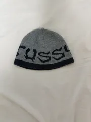 00s オールド STUSSY ステューシー ゴシック ロゴ ジャカード ビーニー