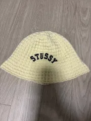 STUSSY ワッフルニット バケットハット ボーン