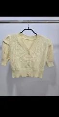 ニット 半袖 カーディガン