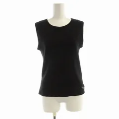 デイジーリンフォクシー DAISY LIN For FOXEY ニット ノースリーブ シルク混 カシミヤ混 40 黒 ブラック 32803 /EE