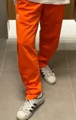 S (ユニセックス) アディダス ファイヤーバード トラック パンツ (オレンジ)