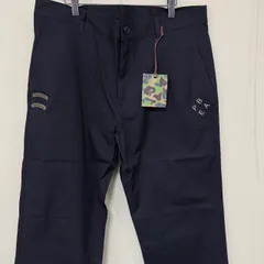 A BATHING APE アベイシングエイプ  1H30152007 ボトムス パンツ ワッペン ロゴ ワークパンツ ストレート BLACK ブラック 黒 2XL 大きめ シンプル ストリート 綿100% タグ付きのサムネイル