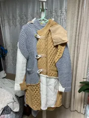 バイカラーケーブルニット 外套