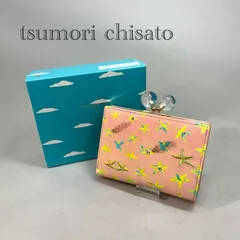 未使用 TSUMORI CHISATO エジプシャンスター がま口 二つ折り財布 本革 羊革 57631-04 コンパクトウォレット  ピンク 箱付き レディース 鞄 _201067のサムネイル