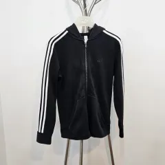アディダス 3本線 フード ジップアップ S
