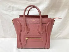 お値下げしまし！CELINEラゲージ ミニ ナノ ショッパー 伊勢丹限定色 ボルドー ショルダー ハンド バッグ ストラップ付き