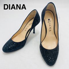 DIANA ハイヒール パンプス チュール シースルー グリッター 23cm 黒