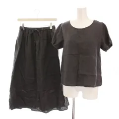 ビーミングバイビームス B:MING LIFE STORE by BEAMS セットアップ 上下 半袖 カットソー ロング スカート 麻 リネン S グレー 93-01-0092-803 93-27-0234-803 /YM