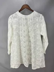 ★ 美品 タグ付き Cotton House Aya Castle Combe Garden コットンハウスアヤカッスルクームガーデン ブラウス 長袖 M ホワイト 通年のサムネイル