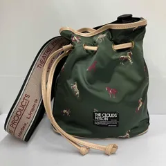 THEATRE PRODUCTS × russet シアタープロダクツ ラシット コラボ 巾着 ショルダーバッグ ホース柄 馬 ウッドランダー グリーン