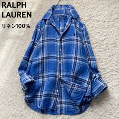 極美品 ラルフローレン 現行モデル リネンシャツ マドラスチェック 