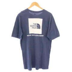 ザノースフェイス THE NORTH FACE STANDARD FIT ボックスロゴハーフドームプリントTシャツ 半袖 クルーネック プリント M 紺 ネイビー 000721176 /BB