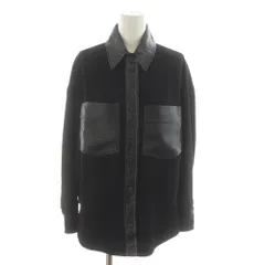 ザラ ZARA シャツ ブラウス XS 黒 ブラック 長袖 レザー /RR