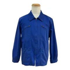 70s VETRA フレンチワークジャケット ジップ 青 ブルー フランス製 ヴィンテージ 秋 古着のサムネイル