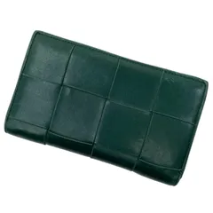【中古】BOTTEGA VENETA | ボッテガヴェネタ マキシイントレチャート ラウンドファスナー長財布 カーキグリーン【尾張小牧店】