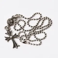 極美品 CHROME HEARTS クロムハーツ CH TINY CROSS タイニークロス ボールチェーン チャーム ネックレス シルバー925 12.6g 中古 4b013882のサムネイル