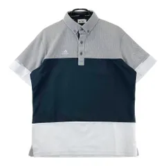 サイズ：O ADIDAS GOLF アディダスゴルフ M73760 半袖ポロシャツ ボタンダウン 総柄 ブラック系 [240101652459] ゴルフウェア メンズ ストスト