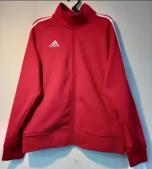 アディダス 赤色 ジャージ ジップアップ