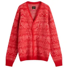 ニードルズ レディース アウター カーディガン Needles Heart Mohair Cardigan Red レッドのサムネイル