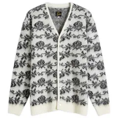 ニードルズ レディース アウター カーディガン Needles Rose Mohair Cardigan Ice White ホワイトのサムネイル