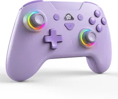 【新着商品】背面ボタン付き マクロ機能 Bluetooth接続 6軸ジャイロセンサー 7色RGBライト 自動連射機能 1000mAhバッテリー 長時間使用 4段階HD振動 Switch1/Switch2/Android/PC（有線）/iOSに対応 コントローラ