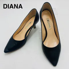 DIANA　ダイアナ　プレーンパンプス　ポインテッドトゥ　23cm　黒