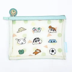 クレヨンしんちゃん フラットポーチ (アイボリー)