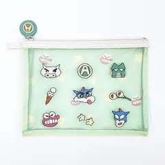 クレヨンしんちゃん フラットポーチ (グリーン)