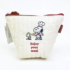 スヌーピー 舟形ポーチ レッド シェフシリーズ SNOOPY