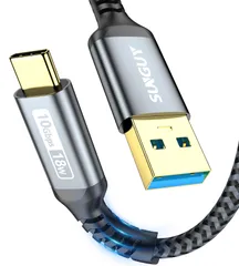 【在庫処分】USB Type C ケーブル 1.5M USB-A Gen2 & USB-C 10Gbps高速データ転送 タイプc ケーブル USB3.1 Android Auto対応 最大3A急速充電 金メッキコネクタ ナイロン編み SUNGUY iPhone