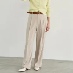 IENA (イエナ) TA/PL ジョーゼットタックワイドパンツ ベージュ 36