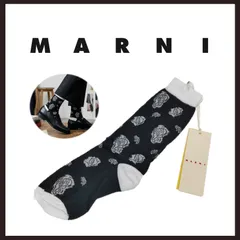 新品 未使用 マルニ ローズ ジャガード コットンブレンド ソックス ブラックM【MARNI】イタリア製 靴下 くつ下のサムネイル
