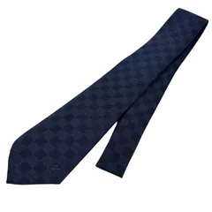 【Louis Vuitton】 ルイ・ヴィトン　ネクタイ　クラヴァット・ダミエ クラッシック 8CM M78753 シルク100%　【中古】 USED-S【9304】