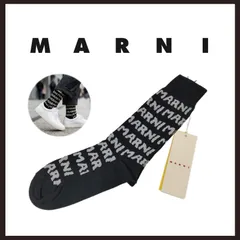 新品 未使用 マルニ メガマルニ ジャガード ソックス 総柄ロゴ ブラックM【MARNI】イタリア製 靴下 くつ下のサムネイル