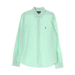 POLO RALPH LAUREN ポロラルフローレン ギンガムチェック Classic クラシック フィット CHECK チェック シャツ グリーン M