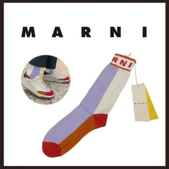 新品 未使用 マルニ カラーブロック インターシャロゴ ソックス マルチカラーM【MARNI】イタリア製 靴下 くつ下のサムネイル