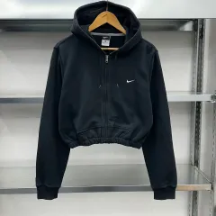 （WOMEN）ナイキ ハーフジップ クロップド フーディー -Y946