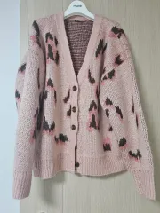 レオパード ピンク カーディガン