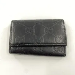 【中古】GUCCI 6連キーケース 138093・0416 GGシマ ブラック グッチ[10]