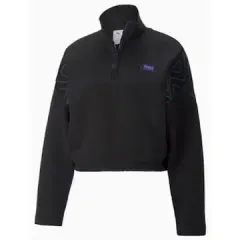 PUMA XPAM アズテック パータン ハーフジップ クロップド スウェット M
