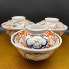 骨董】朝顔蓋付陶器碗 6客 - メルカリ
